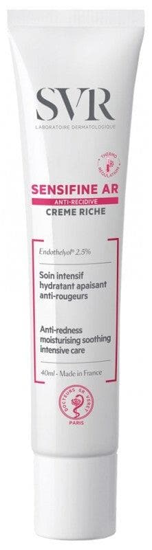 SVR Sensifine AR Rich Cream Anti-Redness Moisturising Soothing Intensive Care 40ml
