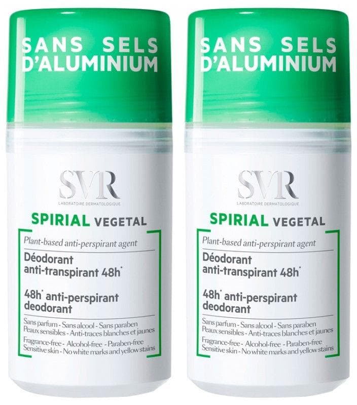 SVR Spirial Natural Deodorant Anti-Perspirant Roll-on 2 x 50ml