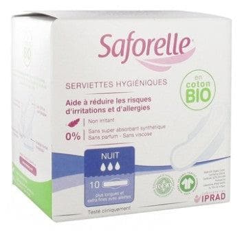 Saforelle - Night Sanitary Napkins 10 Sanitary Napkins