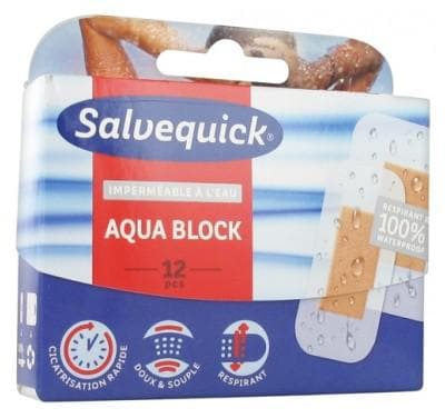 Salvequick - Aqua Block 12 Bandages