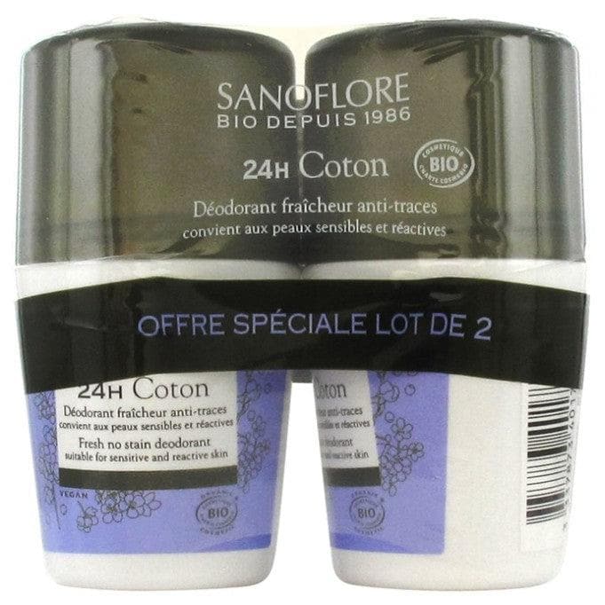 Sanoflore Flaxseed Purity 24HR Effectiveness Deodorant Roll-on Organic 2 x 50ml