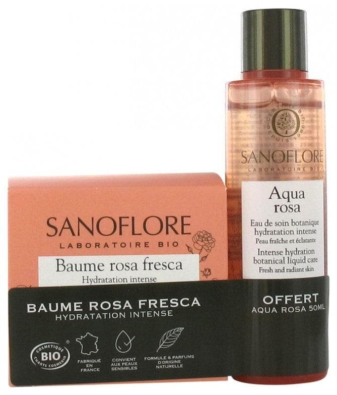 Sanoflore Rosa Fresca Balm Organic 50ml + Aqua Rosa Organic 50ml Free