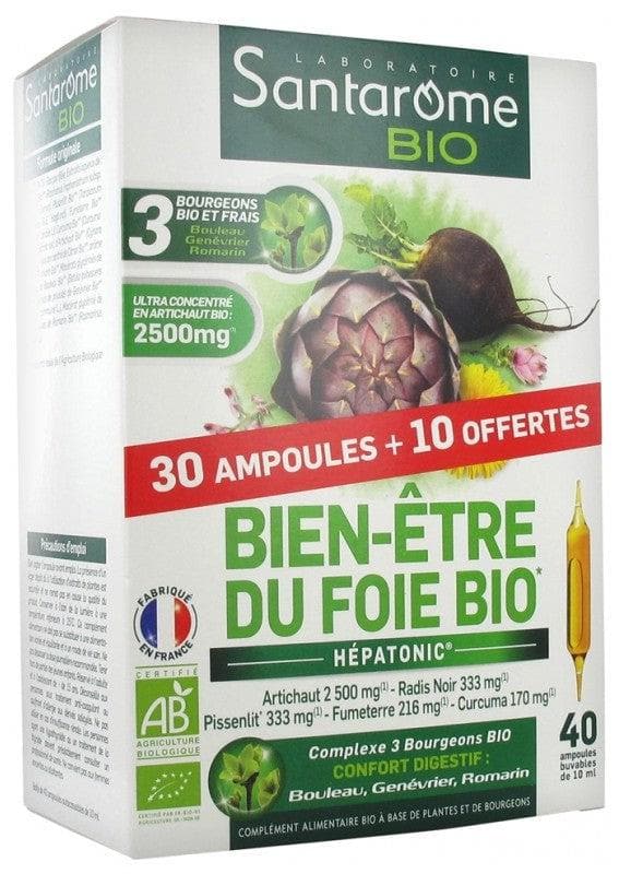 Santarome Bio Organic Liver Well-Being 30 Phials + 10 Phials Free
