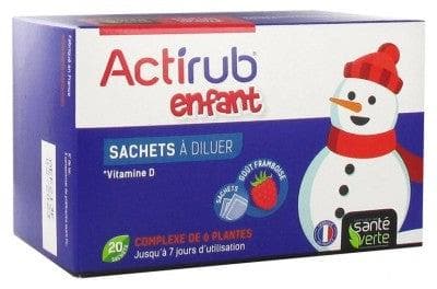 Santé Verte - Actirub Children 20 Sachets - Taste: Raspberry
