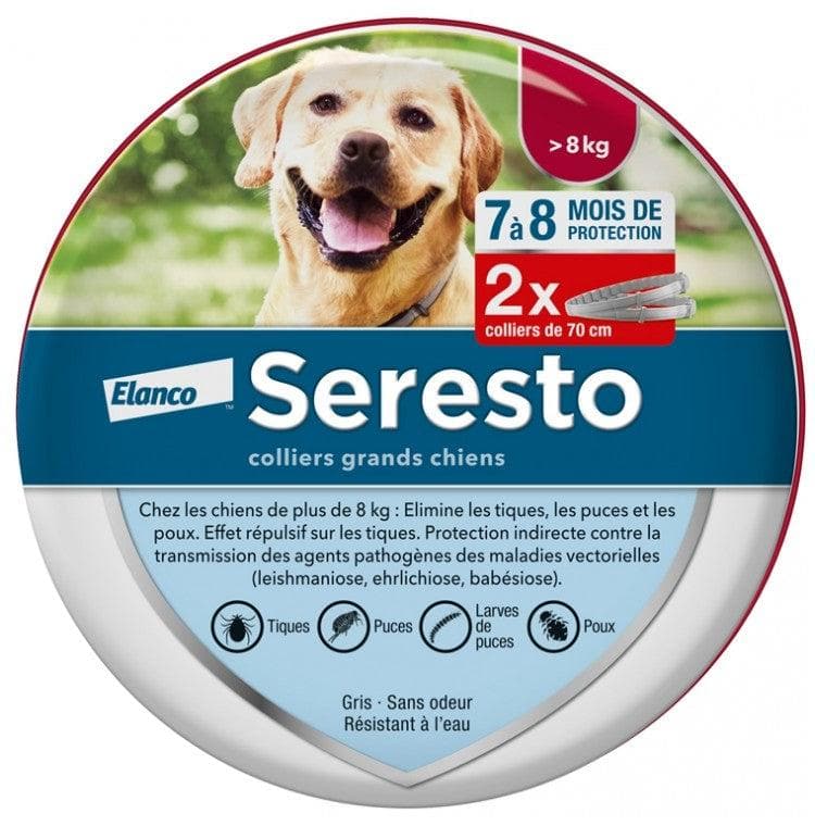 Seresto Pest Control Collar Large Dogs over 8kg 2 Collars