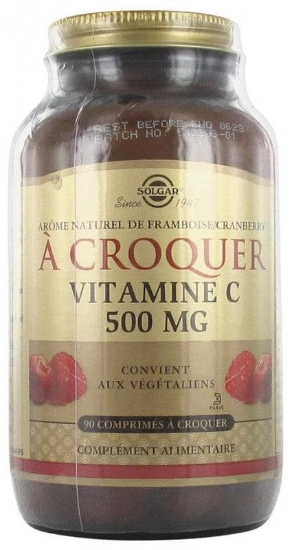 Solgar Vitamin C 500 Raspberry/Cranberry Taste 90 Tablets to Crunch
