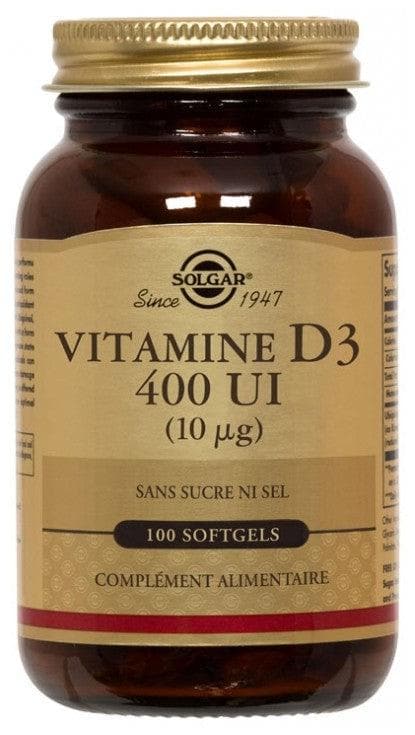 Solgar Vitamin D3 400UI (10µg) 100 Capsules
