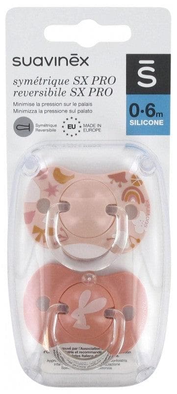 Suavinex 2 Reversible Soothers with Teat SX Pro 0 to 6 Months Model: Ocher rabbit