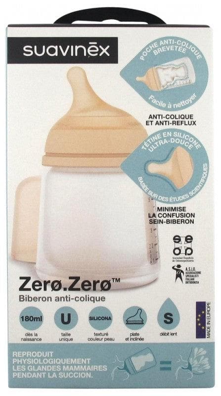 Suavinex Care Zero.Zero Anti-Colic Baby Bottle Slow Flow 180ml 0 Month and +