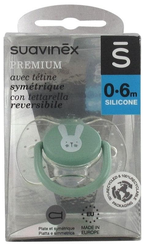 Suavinex Premium Pacifier With Symmetric Nipple 0 to 6 Months Model: Pastel green rabbit