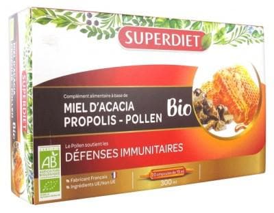 Super Diet - Organic Acacia Honey Propolis Pollen 20 Phials