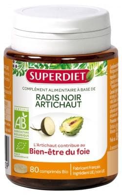 Super Diet - Organic Black Radish Artichoke 80 Tablets