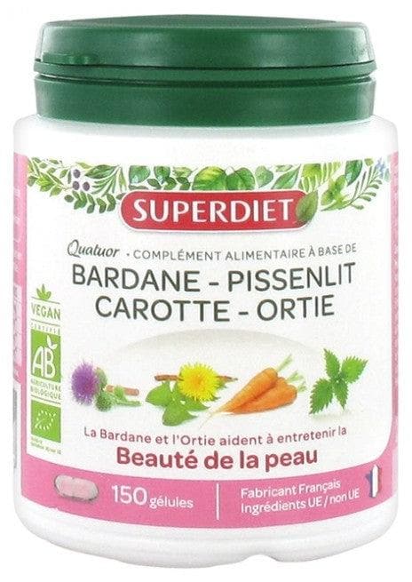 Super Diet Organic Burdock Quatuor Beauty of the Skin 150 Capsules