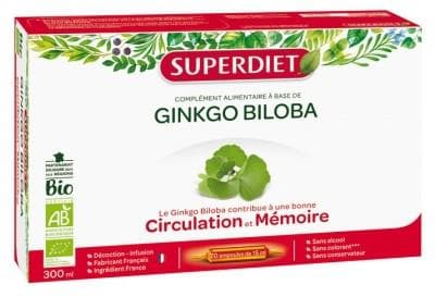 Super Diet - Organic Ginkgo Biloba 20 Phials