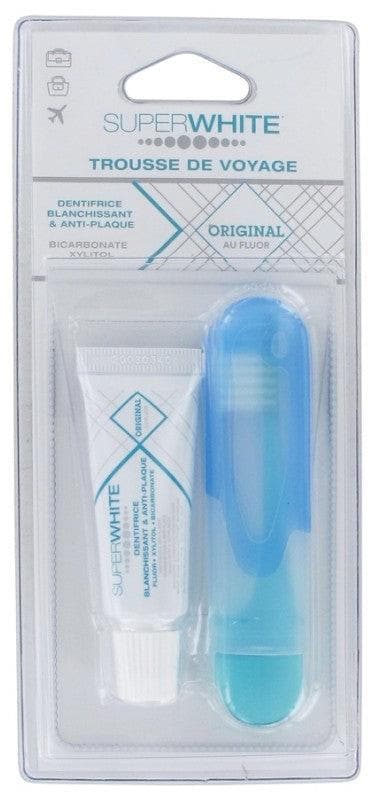 Superwhite Original Travel Pack Supple Toothbrush + Toothpaste 15ml Colour: Blue 2