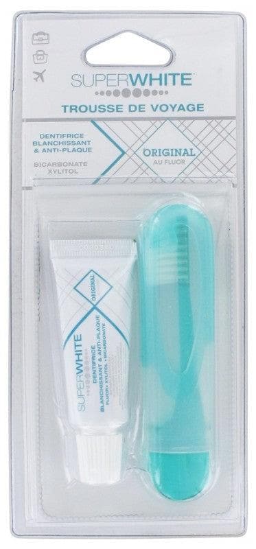 Superwhite Original Travel Pack Supple Toothbrush + Toothpaste 15ml Colour: Green