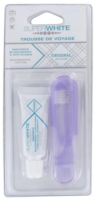 Superwhite Original Travel Pack Supple Toothbrush + Toothpaste 15ml Colour: Purple