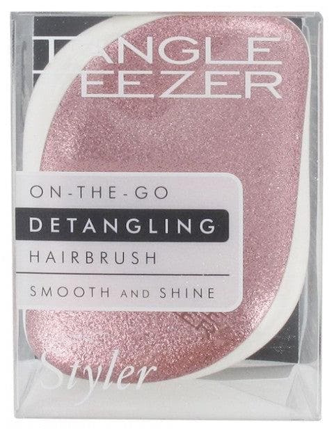 Tangle Teezer Compact Hair Brush Styler Colour: Or Rose Glitter