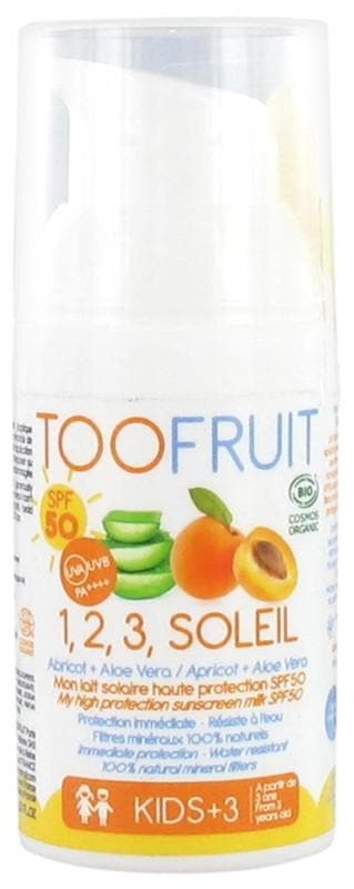 Toofruit 1,2,3, Sun My High Protection Organic Sunscreen Milk SPF50 30 ml