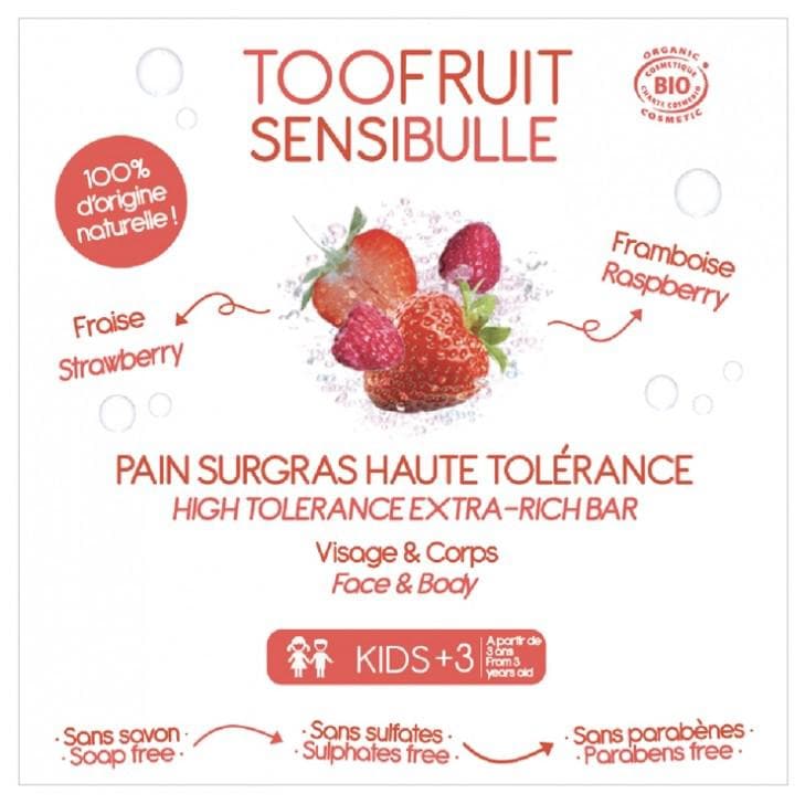 Toofruit Sensibulle High Tolerance Ultra-Rich Dermatologic Bar Raspberry Strawberry 85 g