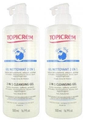 Topicrem - Baby 2 in 1 Cleansing Gel 2 x 500ml