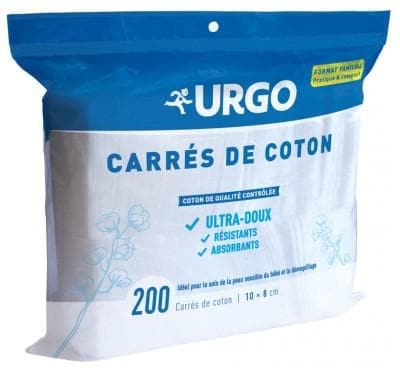 Urgo - Cotton Squares 200 Squares 10 x 8cm