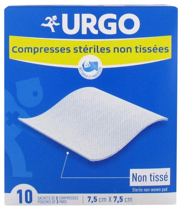 Urgo Sterile Compresses 7,5cm x 7,5cm 10 Sachets of 2 Non-Woven Compresses