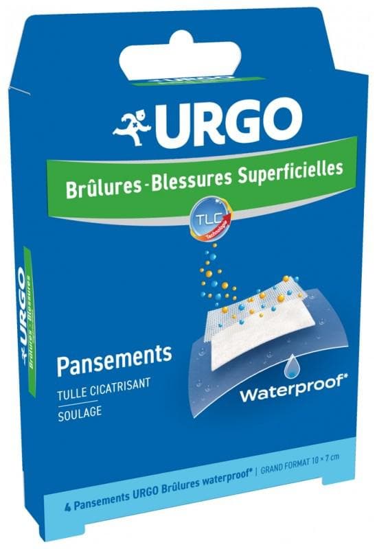 Urgo Superficial Burns and Wounds 4 Waterproof Bandages