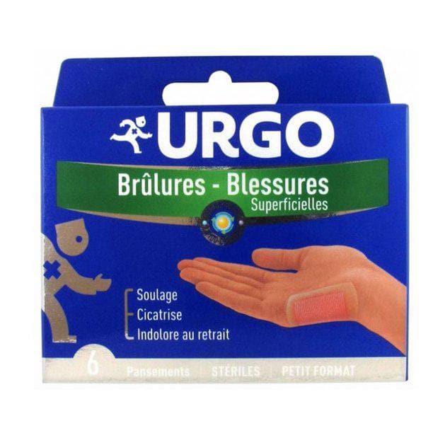 Urgo Superficial Burns and Wounds Small Sized Bandages x6