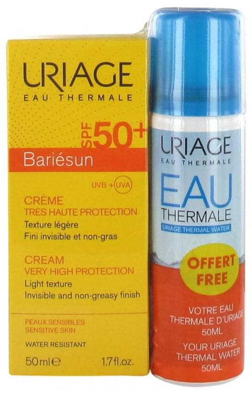 Uriage Bariésun SPF50+ Cream 50ml + Free Thermal Water 50ml
