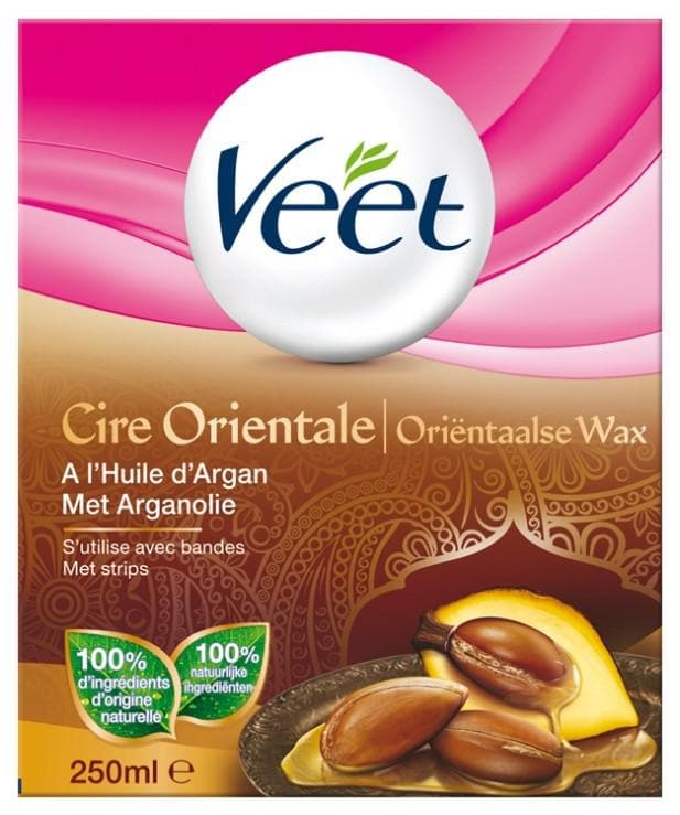 Veet Oriental Wax With Strips 250ml Type: Argan Oil