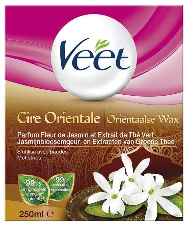 Veet Oriental Wax With Strips 250ml Type: Jasmine Flower Fragrance and Green Tea Extract