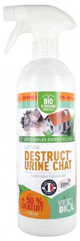 Vétobiol Lotion Destruct' Urine Cat 750ml