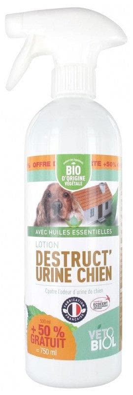 Vétobiol Lotion Destruct' Urine Dog Bio 750ml