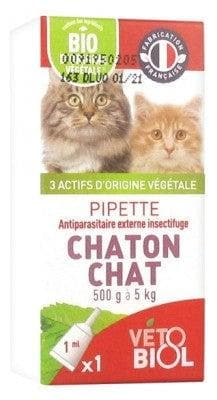 Vétobiol - Pipette Kitten Cat 500g to 5kg 1 Pipette