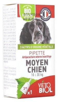 Vétobiol - Pipette Medium Dog 10 to 30kg 1 Pipette