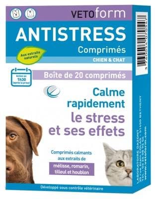 Vetoform - Antistress Dog and Cat Tablets 20 Tablets