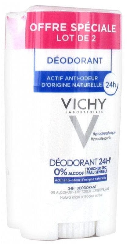 Vichy 24H Deodorant Dry Touch Sensitive Skin Stick 2 x 40ml