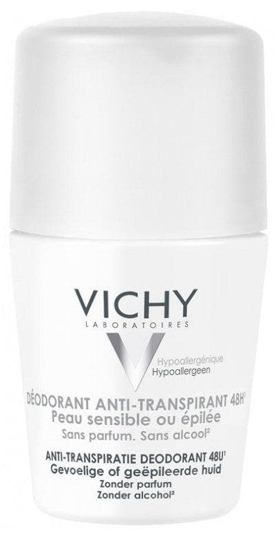 Vichy 48H Anti-Perspirant Deodorant Sensitive or Waxed Skins Roll-on 50ml
