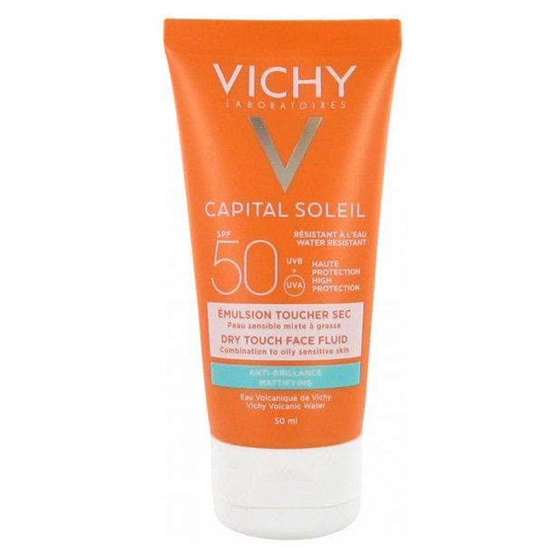 Vichy Capital Ideal Soleil SPF 50 Mattifying Face Fluid Dry Touch, 1.69 fl oz