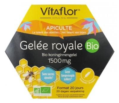 Vitaflor - Royal Jelly 1500mg Organic 20 Phials