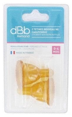 dBb Remond - 2 Rubber New Born Nipples 0-4 Months
