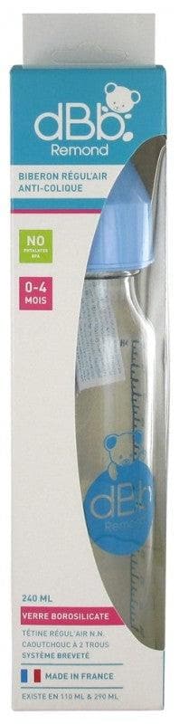 dBb Remond Feeding Bottle Regul'Air Caoutchouc Teat 240ml 0-4 Months Colour: Ciel